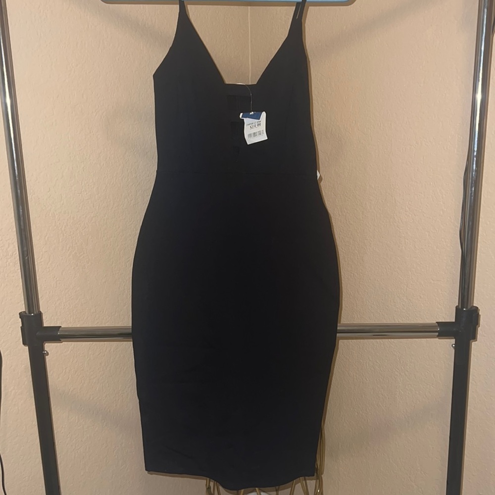 New black miso dress with stretch